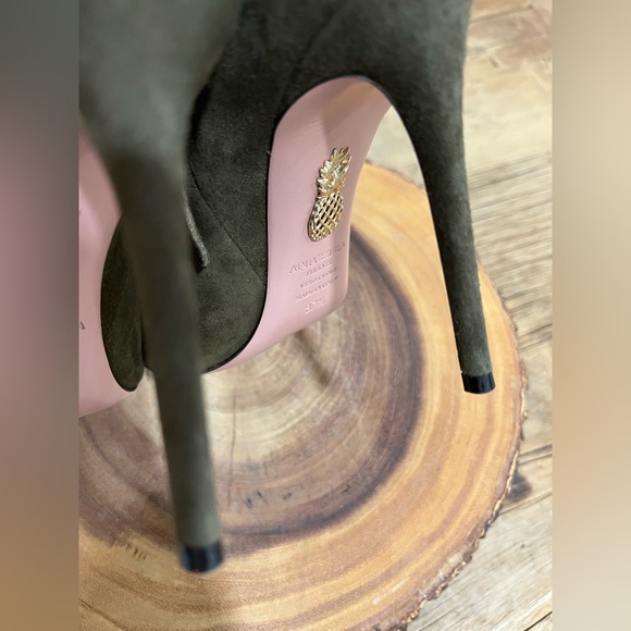 AQUAZZURA + Claudia Schiffer Vendome buckled suede ankle boots - Picture 6 of 6